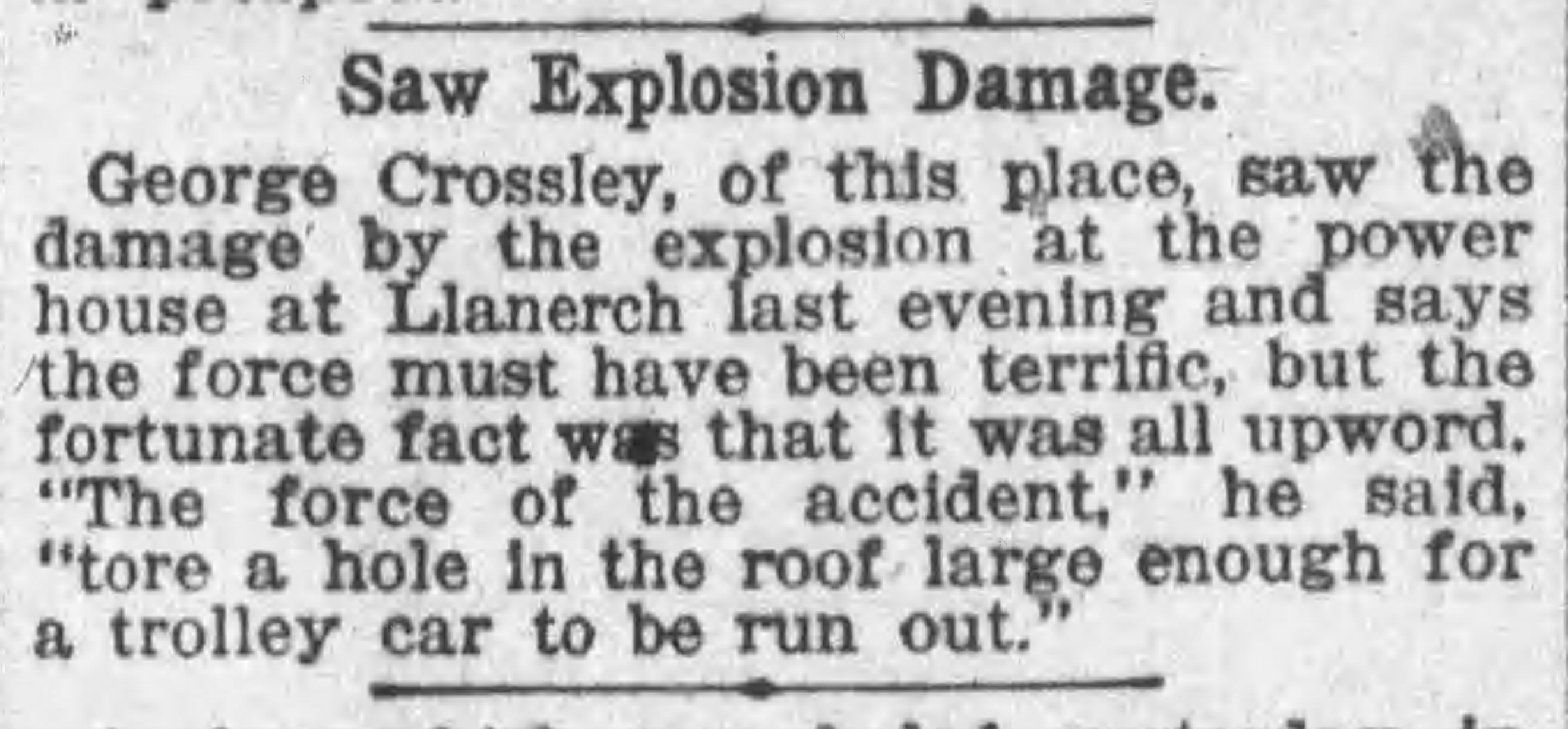Powerline explodes